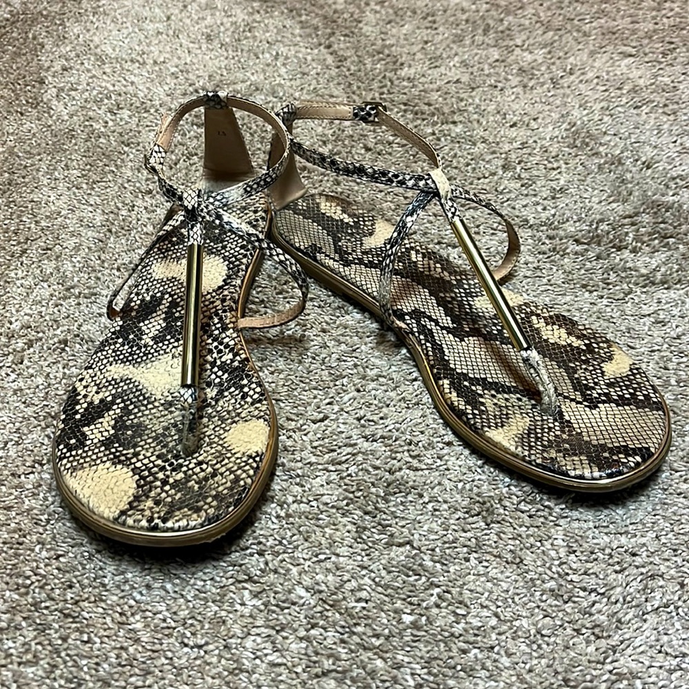 Strapping flats snakeskin